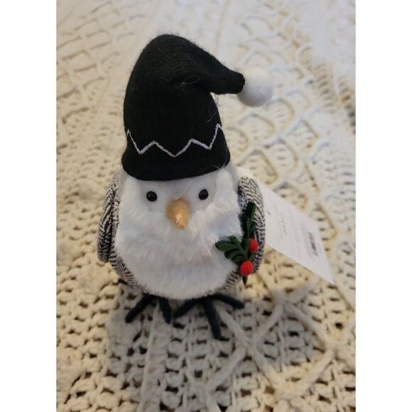 2022 Iskall Christmas Fabric Bird Wondershop Beard Hat Mistletoe Figurine Target - Picture 1 of 4